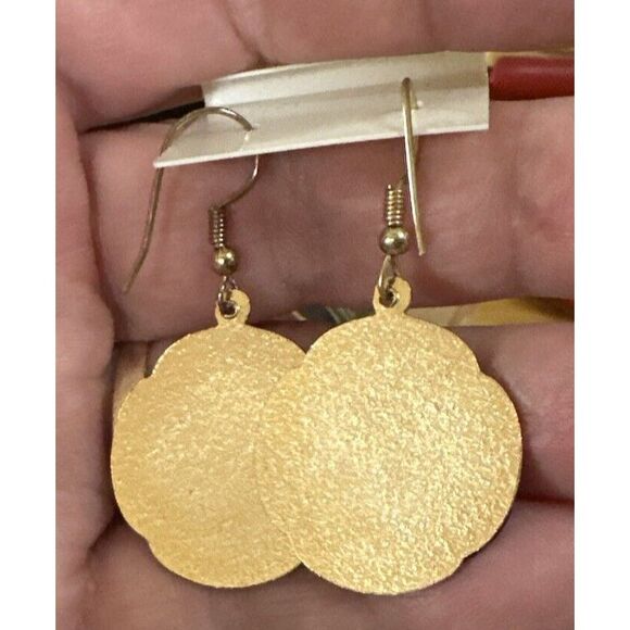 Vintage Genuine Cloisonne Blue Enamel Dangle Unicorn Earrings‎ - Picture 2 of 3